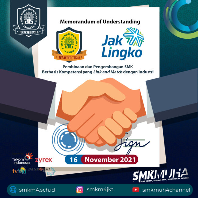 Jaklingko dan SMK Muhammadiyah 4 Jakarta kerja sama "link and match"