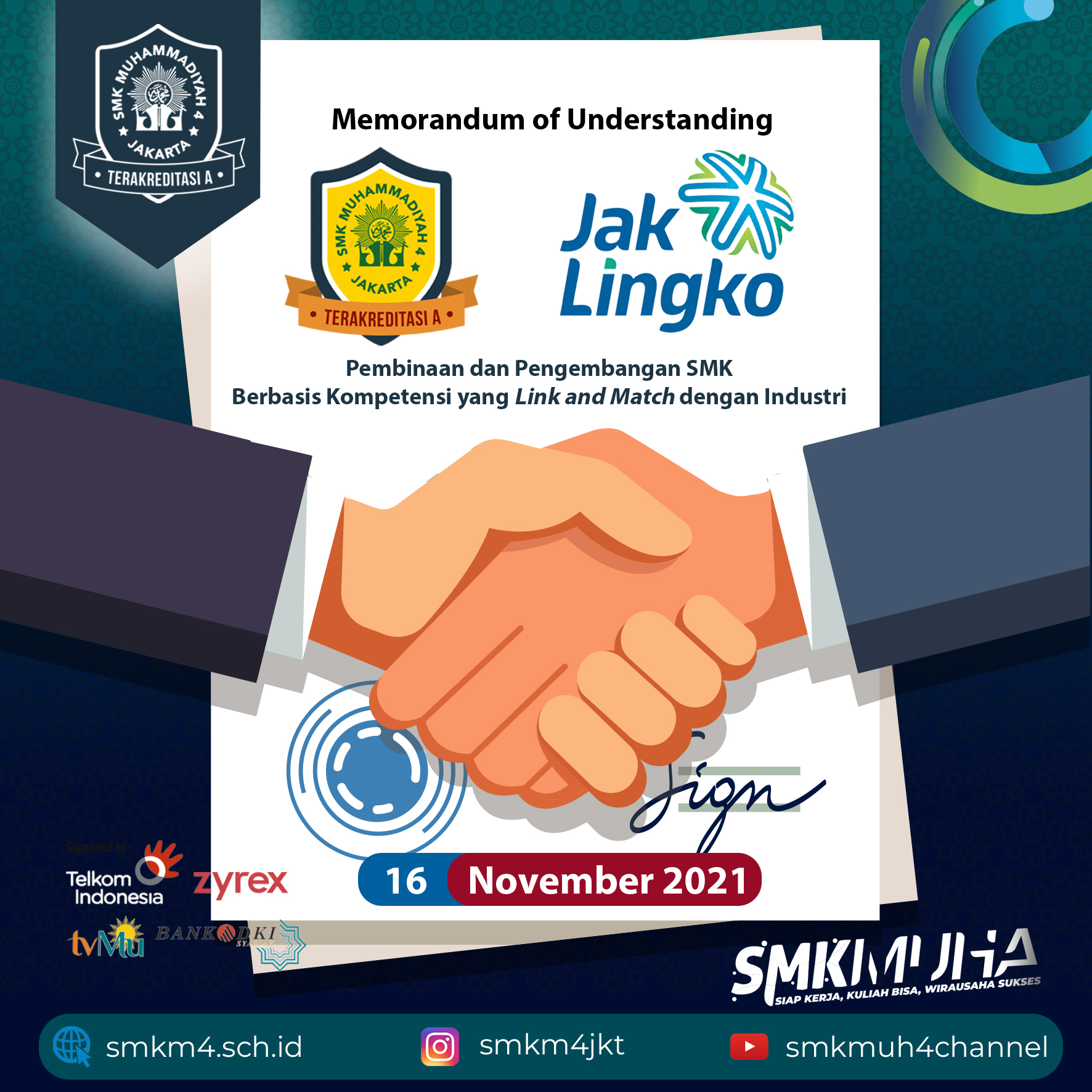 PT Jaklingko Indonesia dan SMK Muhammadiyah 4 Jakarta kerja sama link and match